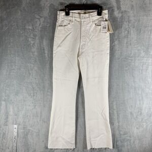 Mother Women's Jeans Denim The Hustler Ankle Fray Fairest of Them All 26 White